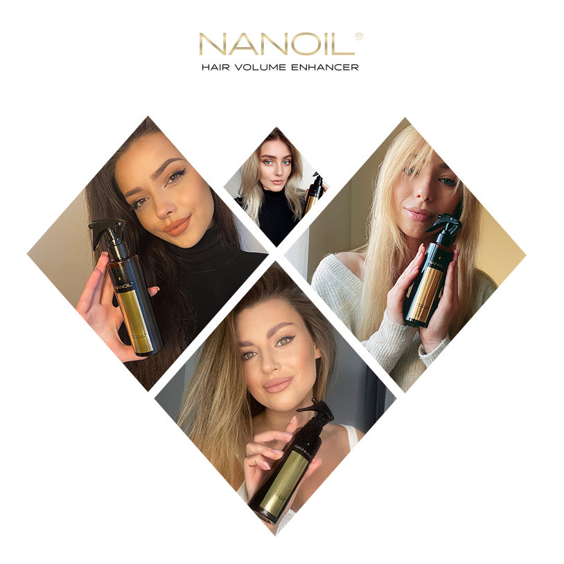 nanoil spray para um cabelo mais volumoso